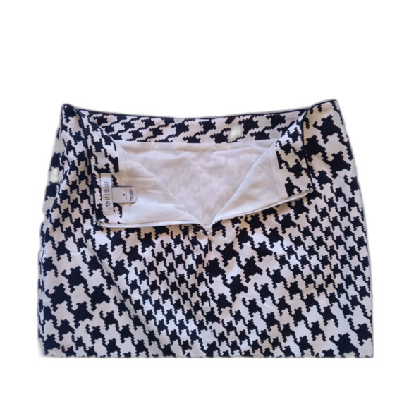 WHBM Houndstooth Variegated Graphic Pencil Skirt Black White 4 6 Small - Picture 6 of 10